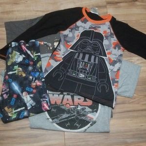 Boys lot of star wars pj's